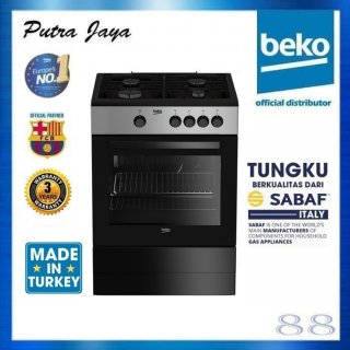 Beko FreeStanding Gas Cooker Kompor Oven FSG62000GS