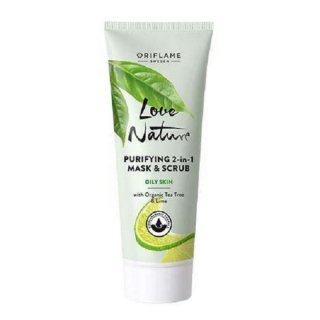 Oriflame Love Nature Purifying 2in1 Mask & Scrub with Organic Tea Tree & Lime