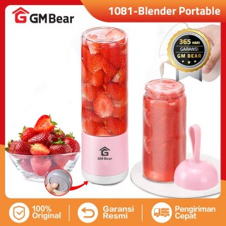 GM Bear Blender Kaca Juicer Portable 4 Mata Pisau P0138 