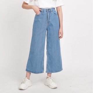 Esrocte Celana Kulot High Waist Jeans Wanita P01