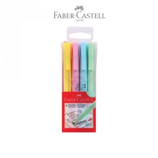 14. Faber-Castell Textliner 38 Pastel Set 4, Berguna untuk Menghiglight Catatan Penting