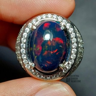 Batu Akik Natural Black Opal Kalimaya