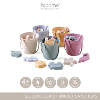 BLOOME Baby Silicone Beach Bucket Sand Toys