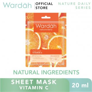 Wardah SuperSerum Mask 20 ml -Sheet Mask dengan 10x Concentrated Serum - Vitamin C