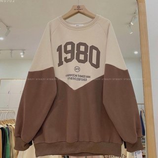1980 Combie Sweater Wanita Oversize - Crewneck Sweater Wanita