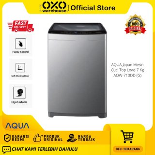 AQUA Mesin Cuci AQW-710DD (G) 7 Kg Top Load Low Watt