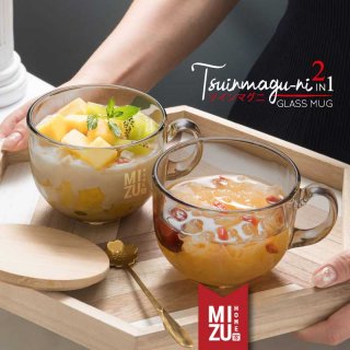 2. MIZU TSUINMAGU-NI 2in1 Glass Mug