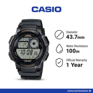 Casio Original AE-1000W-1AVDF Jam Tangan Pria Digital Waterproof