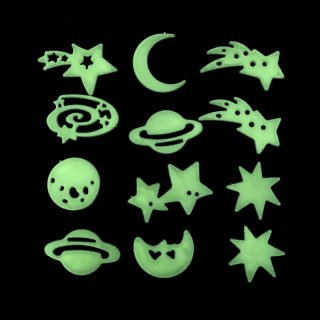 3. Fluorescent Sticker Planet, Nuansa Kamar Tidur jadi Tambah Nyaman