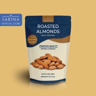 22. Kacang Almond Panggang Premium Original, Renyah dan Lezat