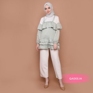 Baju Wanita Tunik Tea Green / Roberto Cavalli All Size / Aliyya Tunic by Qadeeja