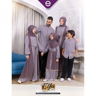 8. Ethica Baju Couple Pasangan Sarimbit Keluarga Elfa 228 Purple Ash