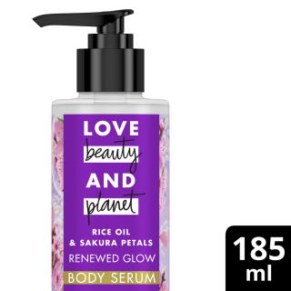 Love Beauty & Planet Rice Oil & Sakura Glow Body Serum with 2% Niacinamide 185mL