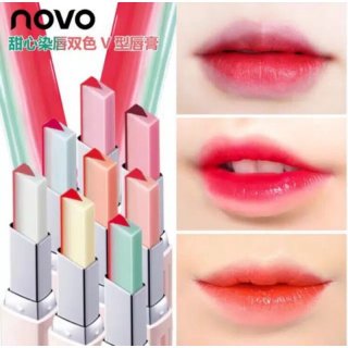 4. NOVO Lipstick Duo Tone, Warna Ceria dengan Kelembapan Ekstra