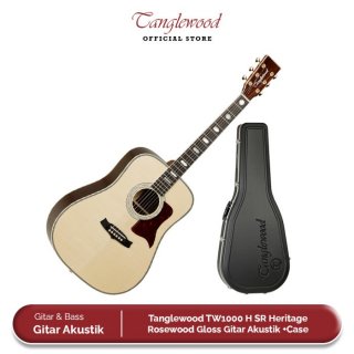 Tanglewood Heritage TW1000 H SR Dreadnought Gitar Akustik + Case