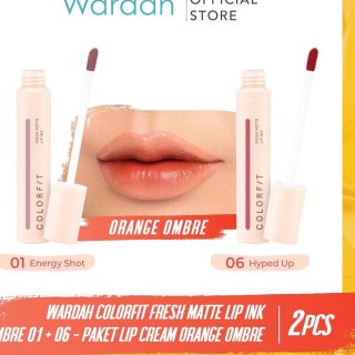 23. WARDAH Colorfit Fresh Matte Lip Ink Ombre, Satu Paket Lip Cream dari Brand Kosmetik Halal