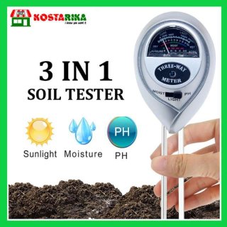 Pengukur Suhu Tanah Ph Meter Digital Tester Soil Survey 3 In 1