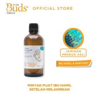 8. Buds Organics Organic Massage Oil for Postpartum Mother, Minyak Pijat Bahan Alami