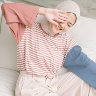 Sugi Label - Gala Long Sleeve T-shirt Kaos Basic Stripe Lengan Panjang