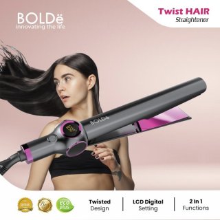 BOLDe - Catokan Rambut Twist Hair Straightener 40 Watt 60 Menit 2 in 1