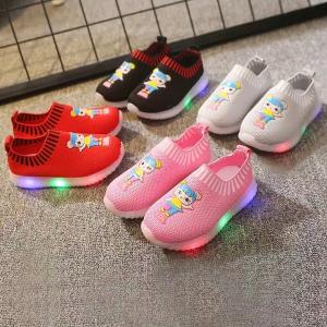 Sepatu Anak Perempuan LED Lampu Slip Sepatu Anak Cewek Nyala EF22