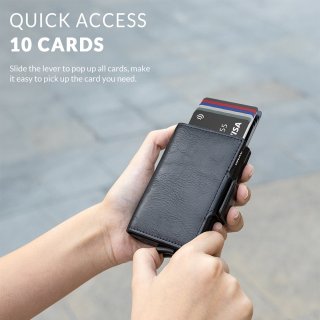 10. DNAC Twin Wallet Card Holder RFID, Dilengkapi Tombol Penutup Magnet