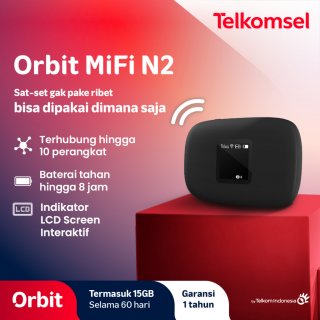 Telkomsel Orbit Mifi N2 Portable Modem Wifi 4G High Speed Bonus Data