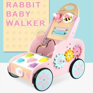 Rabbit Push Baby Walker Toy Mainan Motorik Edukatif Bayi Belajar Jalan