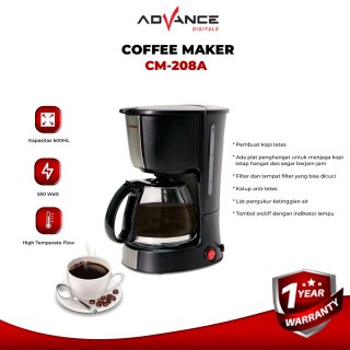 26. Advance Coffee Maker 0.6L Mesin Pembuat Kopi CM208A Menikmati Kopi Kapan Saja 
