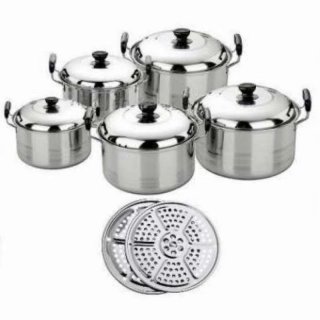 Panci America High Pot 5 in 1 + 2 steamer