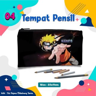 28. Pencil Case Naruto 004 untuk Meletakkan Peralatan Sekolah 