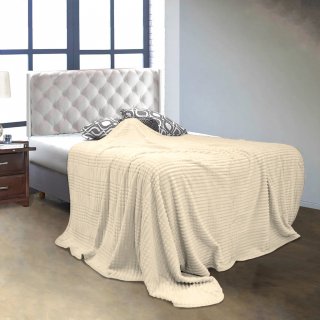 4. Vallery - Blanket Luxury 160x200 - Cream, Siap Menghangatkan kala Dingin