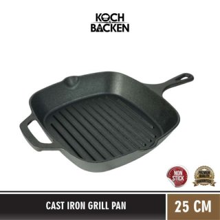 KOCH&BACKEN Cast Iron Grill Square Pan