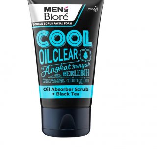 Men’s Biore Double Scrub Facial Foam Cool Oil Clear