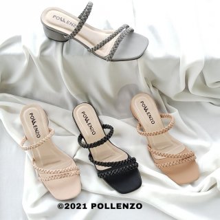 20. Pollenzo - Sandal Wanita Heels Kepang Mr-381, Berkesan Anggun dan Elegan