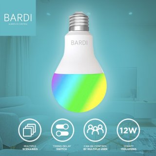 19. BARDI Smart LIGHT BULB RGBWW 12W, Lampu Tidur Kekinian