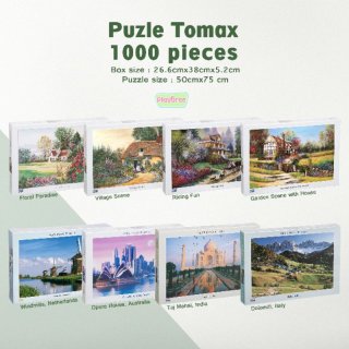 19. Tomax Jigsaw Puzzle 1000 pcs / 950 pcs Gambar Pemandangan, Menarik untuk Dipajang Hasilnya