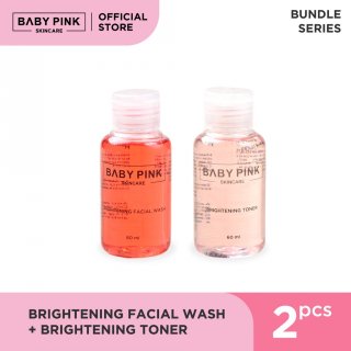 2.  Bundle Series Baby Pink (Brightening Toner + Facial Wash), Tampil Bersih dan Cantik