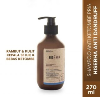HISERHA Anti Dandruff Shampoo 270 ml - Shampoo Anti Ketombe Pria