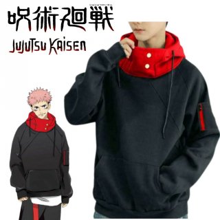 5. Jaket Sweater Anime Jujutsu kaisen Kanji Logo Itadori Yuji Satoru Gojo