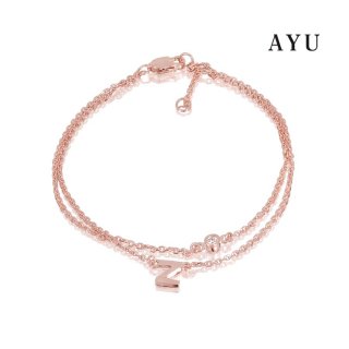 AYU Gold Initial Double Layer Bracelet