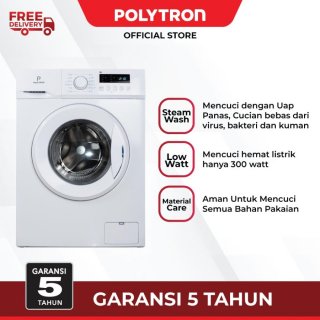 POLYTRON Mesin Cuci Front Loading Wonderwash Series 8 KG PFL 8051