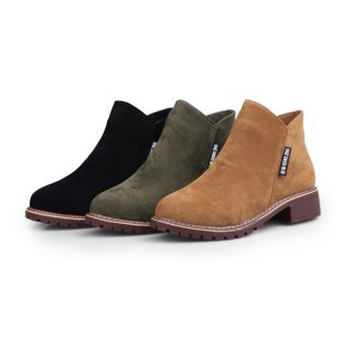 Women Ankle Boots Short Martin Boots Chunky Heels Boots