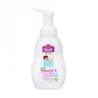 Sleek Baby Natural Antibacterial 2 in 1 Hair & Body Foamy Wash