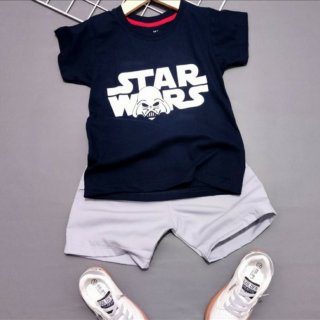 24. Baju Setelan Anak Motif Starwars