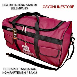 Travel Bag Jumbo Multifungsi / Tas Lipat /Koper Pakaian Piknik / Gym - Merah Maroon