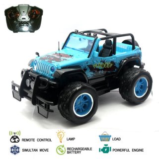 25. Mainan Mobil Remote Control RC Monster Jeep Truck, Desain Keren dengan Lampu LED