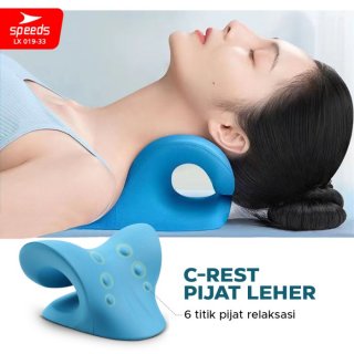 SPEEDS Bantal Pijat Leher Bentuk C-Rest Pillow Pereda Sakit Neck Relaxer Tulang Belakang Minimalis LX 019-33