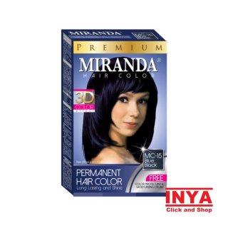 Semir rambut MIRANDA (30mlx2)+10ml Mc-15 BLUE BLACK LIQUID