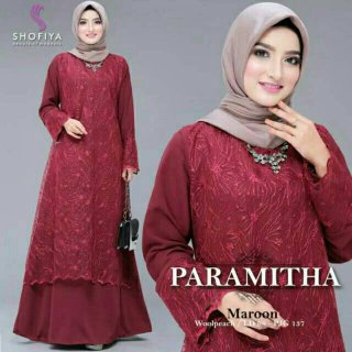 Dress Muslim Paramitha Maroon